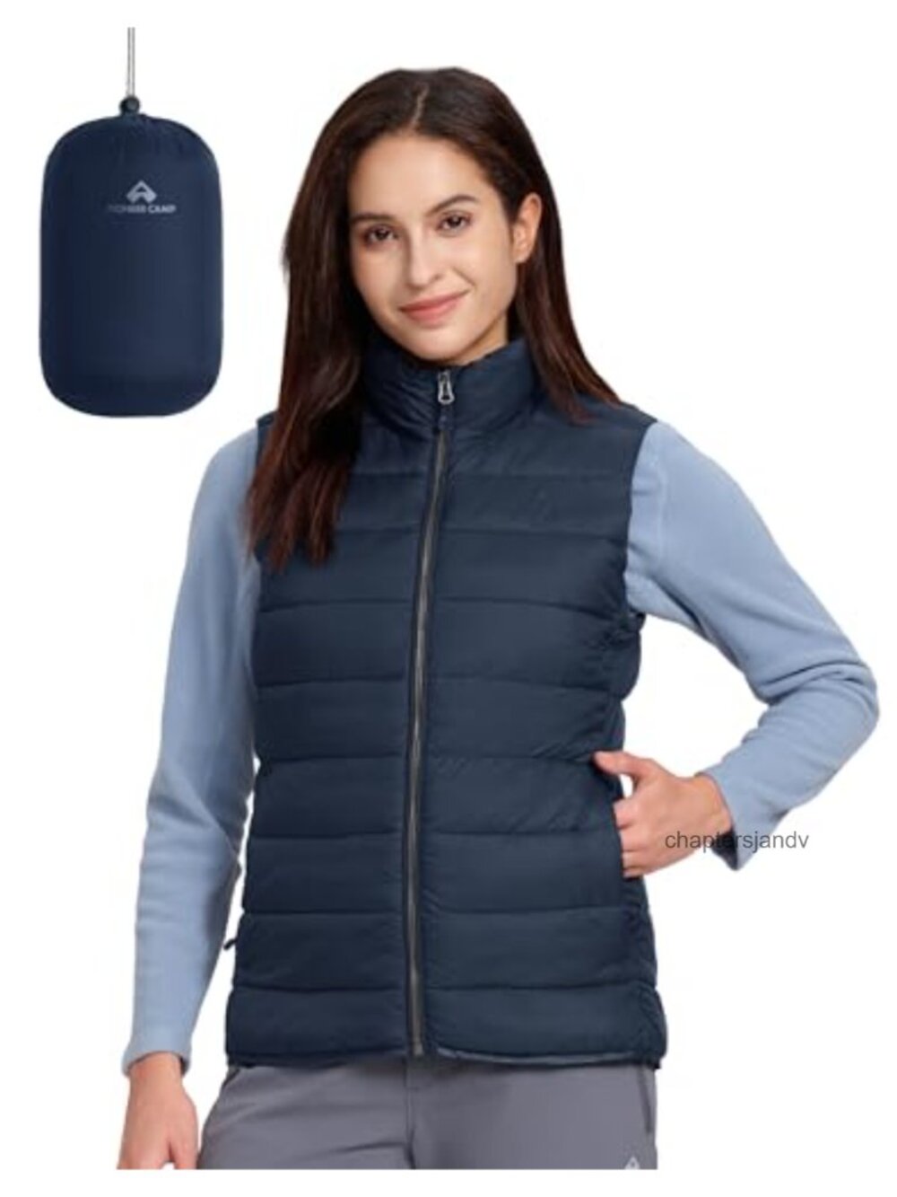 Lightweight Packable Quilted Puffer Vest Water Resistant Zip Up Padded Warm